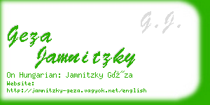 geza jamnitzky business card